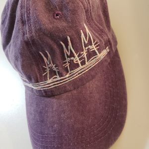 3/$18 Cat Lady Good Vibes Cat Hat Cap Surfing Cats  Purple Adjustable Baseball